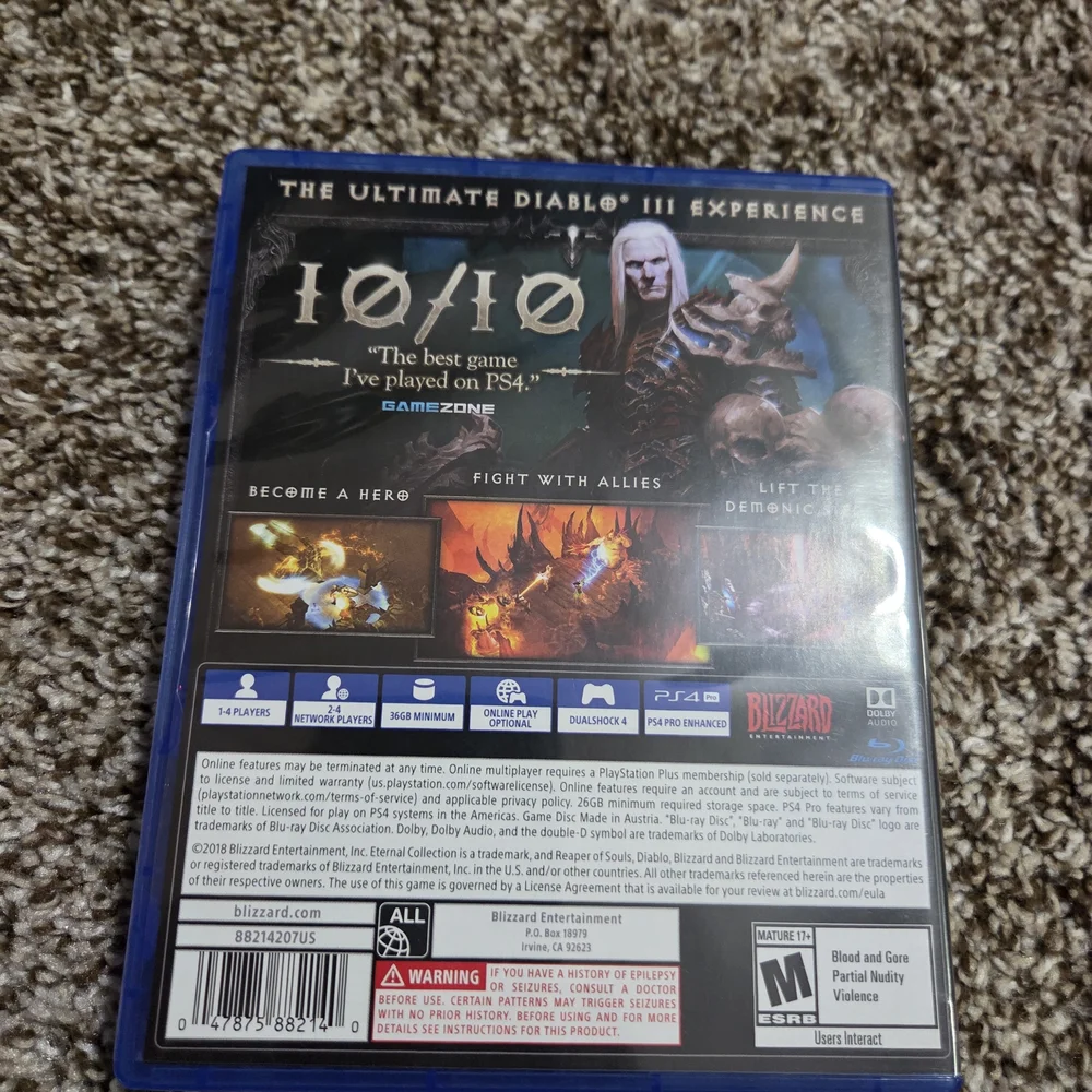 Diablo III Eternal Collection Game for PS4